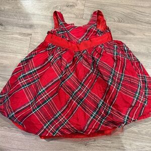 Janie and Jack Red Holiday Plaid Dress Size 2T